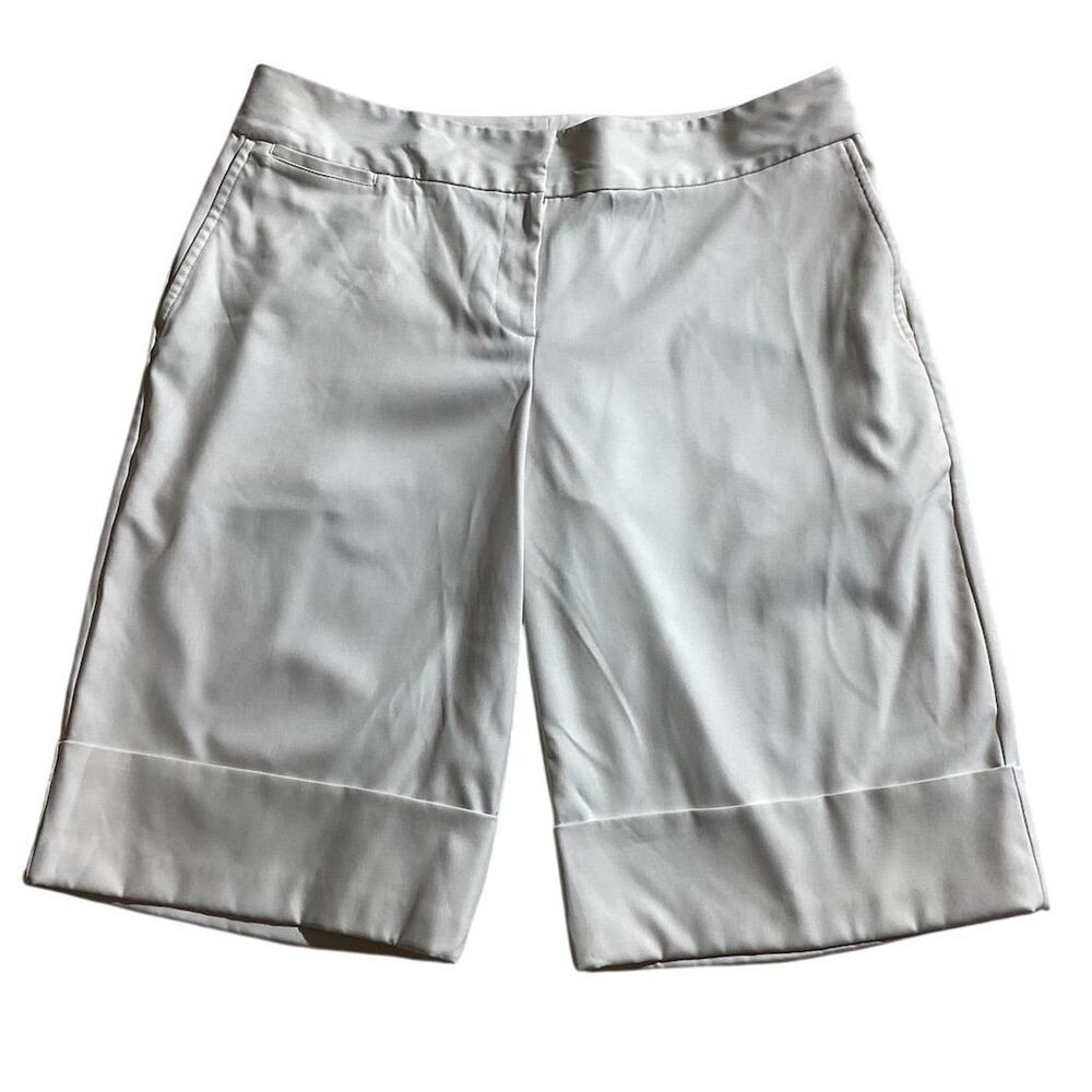IZOD Women's‎ Stretch Bermuda Shorts Size 12 White Casual